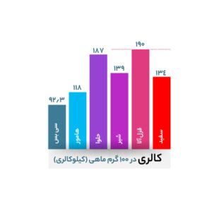 کدام ماهی در صد گرم کالری بیشتری دراد؟